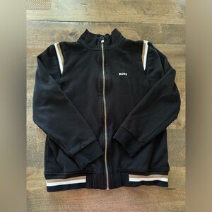 Zip up Boss Jacket with striping detail size 12